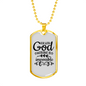 Nothing Is Impossible Necklace Stainless Steel or 18k Gold Dog Tag 24" Chain-Express Your Love Gifts
