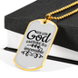 Nothing Is Impossible Necklace Stainless Steel or 18k Gold Dog Tag 24" Chain-Express Your Love Gifts