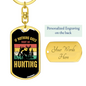 Nothing Is Right Go Hunter'S Keychain Gift Stainless Steel or 18k Gold Dog Tag Keyring-Express Your Love Gifts