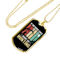 Nothing Is Right Hunting Necklace Stainless Steel or 18k Gold Dog Tag 24" Chain-Express Your Love Gifts