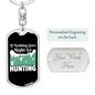 Nothing Right Go Hunter'S Keychain Gift Stainless Steel or 18k Gold Dog Tag Keyring-Express Your Love Gifts
