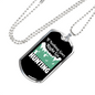 Nothing Right Go Hunting Necklace Stainless Steel or 18k Gold Dog Tag 24" Chain-Express Your Love Gifts