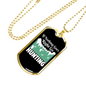 Nothing Right Go Hunting Necklace Stainless Steel or 18k Gold Dog Tag 24" Chain-Express Your Love Gifts