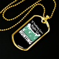 Nothing Right Go Hunting Necklace Stainless Steel or 18k Gold Dog Tag 24" Chain-Express Your Love Gifts