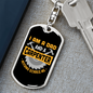 Nothing ScAres Me Swivel Keychain Woodworker Dog Tag Stainless Steel or 18k Gold-Express Your Love Gifts