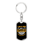 Nothing ScAres Me Swivel Keychain Woodworker Dog Tag Stainless Steel or 18k Gold-Express Your Love Gifts