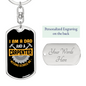 Nothing ScAres Me Swivel Keychain Woodworker Dog Tag Stainless Steel or 18k Gold-Express Your Love Gifts