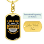 Nothing ScAres Me Swivel Keychain Woodworker Dog Tag Stainless Steel or 18k Gold-Express Your Love Gifts