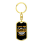 Nothing ScAres Me Swivel Keychain Woodworker Dog Tag Stainless Steel or 18k Gold-Express Your Love Gifts