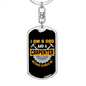 Nothing ScAres Me Swivel Keychain Woodworker Dog Tag Stainless Steel or 18k Gold-Express Your Love Gifts