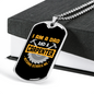 Nothing ScAres Me Woodworker Dog Tag Stainless Steel or 18k Gold W 24"-Express Your Love Gifts