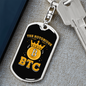 Notorious BTC Crypto Keychain Stainless Steel or 18k Gold Dog Tag Keyring-Express Your Love Gifts