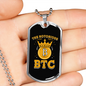 Notorious BTC Crypto Necklace Stainless Steel or 18k Gold Dog Tag 24" Chain-Express Your Love Gifts
