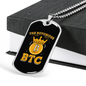 Notorious BTC Crypto Necklace Stainless Steel or 18k Gold Dog Tag 24" Chain-Express Your Love Gifts