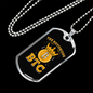 Notorious BTC Crypto Necklace Stainless Steel or 18k Gold Dog Tag 24" Chain-Express Your Love Gifts