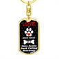 Nova Scotia Duck Tolling Retriever Keychain Stainless Steel or 18k Gold Dog Tag Keyring-Express Your Love Gifts