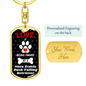 Nova Scotia Duck Tolling Retriever Keychain Stainless Steel or 18k Gold Dog Tag Keyring-Express Your Love Gifts