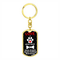 Nova Scotia Duck Tolling Retriever Keychain Stainless Steel or 18k Gold Dog Tag Keyring-Express Your Love Gifts