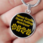 Nova Scotia Duck Tolling Retriever Mama Circle Necklace Stainless Steel or 18k Gold 18-22" Dog Owner Lover-Express Your Love Gifts