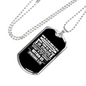 Now To Him Christian Necklace Stainless Steel or 18k Gold Dog Tag 24" Chain-Express Your Love Gifts
