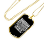 Now To Him Christian Necklace Stainless Steel or 18k Gold Dog Tag 24" Chain-Express Your Love Gifts