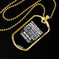 Now To Him Christian Necklace Stainless Steel or 18k Gold Dog Tag 24" Chain-Express Your Love Gifts