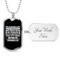 Now To Him Christian Necklace Stainless Steel or 18k Gold Dog Tag 24" Chain-Express Your Love Gifts