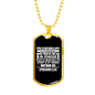 Now To Him Christian Necklace Stainless Steel or 18k Gold Dog Tag 24" Chain-Express Your Love Gifts
