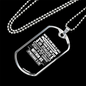 Now To Him Christian Necklace Stainless Steel or 18k Gold Dog Tag 24" Chain-Express Your Love Gifts
