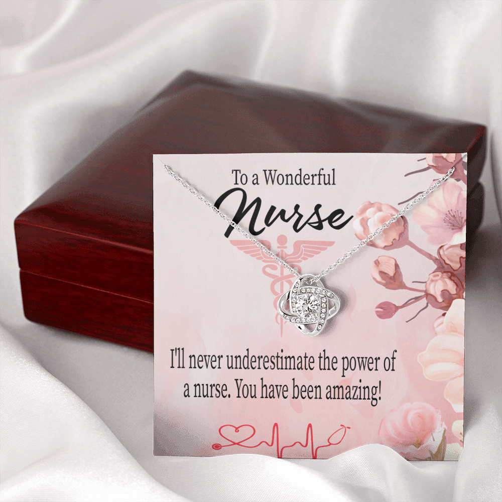 Nurse Amazing Healthcare Medical Worker Nurse Appreciation Gift Infinity Knot Necklace Message Card-Express Your Love Gifts