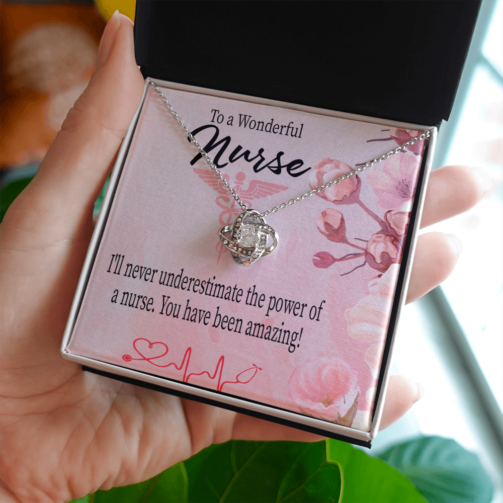 Nurse Amazing Healthcare Medical Worker Nurse Appreciation Gift Infinity Knot Necklace Message Card-Express Your Love Gifts