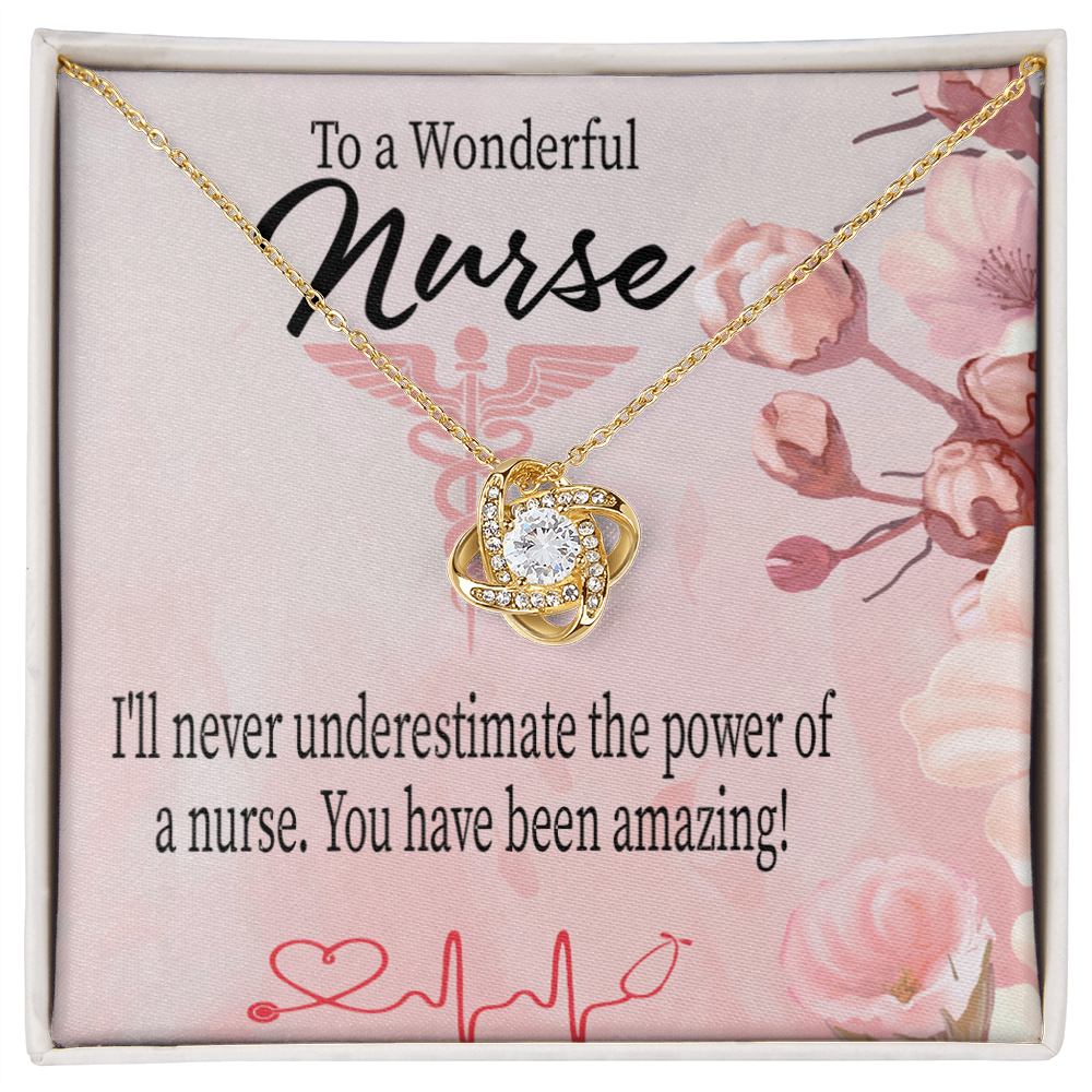 Nurse Amazing Healthcare Medical Worker Nurse Appreciation Gift Infinity Knot Necklace Message Card-Express Your Love Gifts