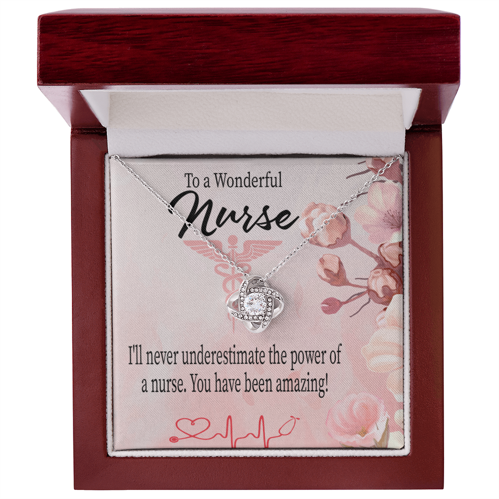 Nurse Amazing Healthcare Medical Worker Nurse Appreciation Gift Infinity Knot Necklace Message Card-Express Your Love Gifts