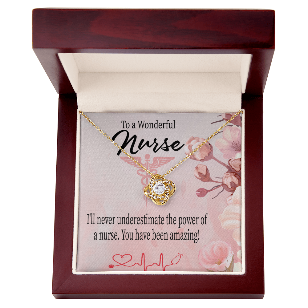 Nurse Amazing Healthcare Medical Worker Nurse Appreciation Gift Infinity Knot Necklace Message Card-Express Your Love Gifts