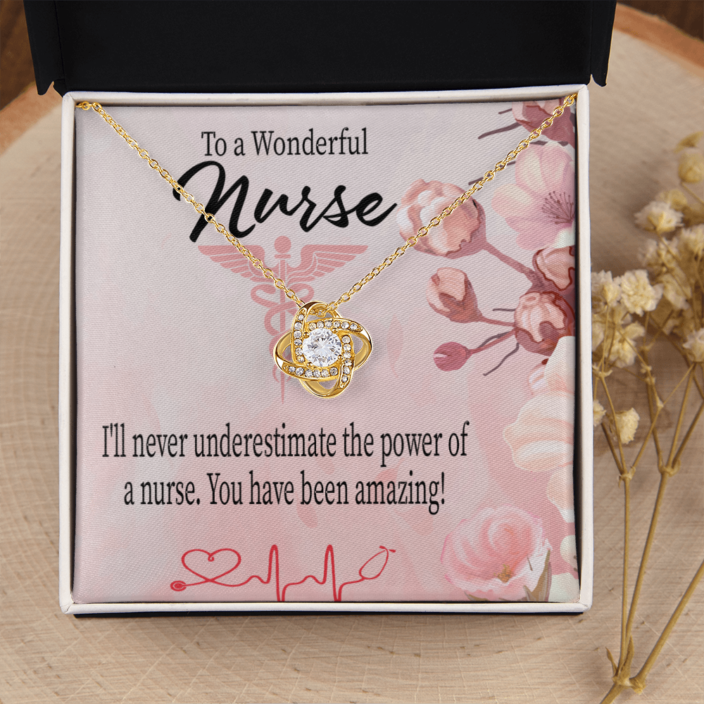 Nurse Amazing Healthcare Medical Worker Nurse Appreciation Gift Infinity Knot Necklace Message Card-Express Your Love Gifts