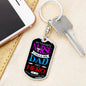 Nurse Dad Dog Tag Pendant Keychain Stainless Steel or 18k Gold-Express Your Love Gifts
