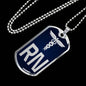 Nurse Gift Caduceus Necklace Dog Tag Stainless Steel or 18k Gold Dog Tag W 24"-Express Your Love Gifts