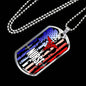 Nurse Gift Patriotic Nurse Stainless Steel or 18k Gold Dog Tag W 24"-Express Your Love Gifts