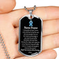 Nurse Prayer Pendant Stainless Steel or 18k Gold Dog Tag W 24"Chain-Express Your Love Gifts
