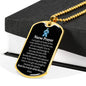 Nurse Prayer Pendant Stainless Steel or 18k Gold Dog Tag W 24"Chain-Express Your Love Gifts