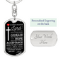 Nurse Prayer Swivel Keychain Dog Tag Stainless Steel or 18k Gold-Express Your Love Gifts