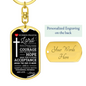 Nurse Prayer Swivel Keychain Dog Tag Stainless Steel or 18k Gold-Express Your Love Gifts