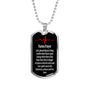 Nurse's Prayer Gift Stainless Steel or 18k Gold Dog Tag 24"-Express Your Love Gifts