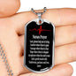 Nurse's Prayer Gift Stainless Steel or 18k Gold Dog Tag 24"-Express Your Love Gifts