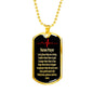 Nurse's Prayer Gift Stainless Steel or 18k Gold Dog Tag 24"-Express Your Love Gifts