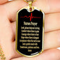 Nurse's Prayer Gift Stainless Steel or 18k Gold Dog Tag 24"-Express Your Love Gifts