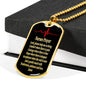 Nurse's Prayer Gift Stainless Steel or 18k Gold Dog Tag 24"-Express Your Love Gifts