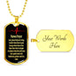 Nurse's Prayer Gift Stainless Steel or 18k Gold Dog Tag 24"-Express Your Love Gifts