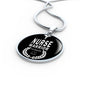 Nurse Warrior First Responder Circle Pendant Stainless Steel or 18k Gold 18-22"-Express Your Love Gifts