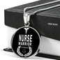 Nurse Warrior First Responder Circle Pendant Stainless Steel or 18k Gold 18-22"-Express Your Love Gifts